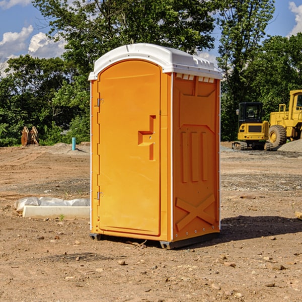 how often are the porta potties cleaned and serviced during a rental period in Hayden